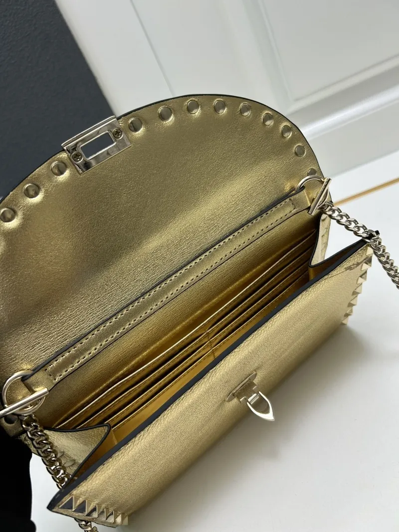 Valentino Gold Rockstud Crossbody Bag - Image 8