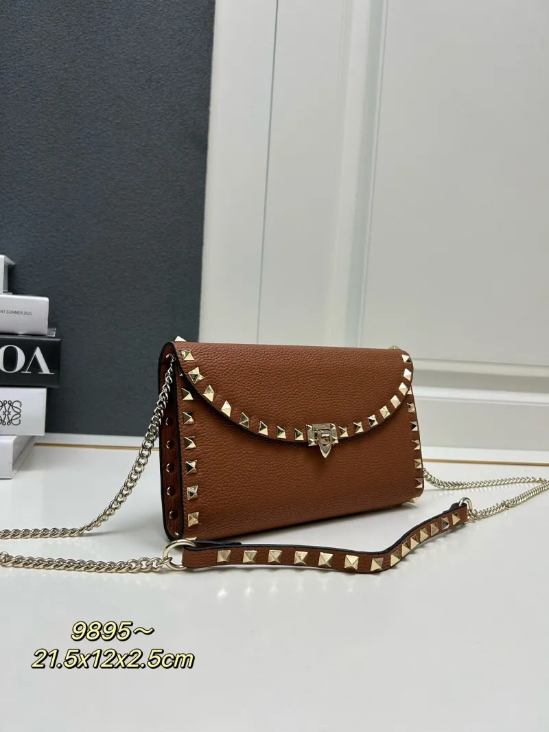 Alternative view of Valentino Brown Leather Crossbody Satchel Bag