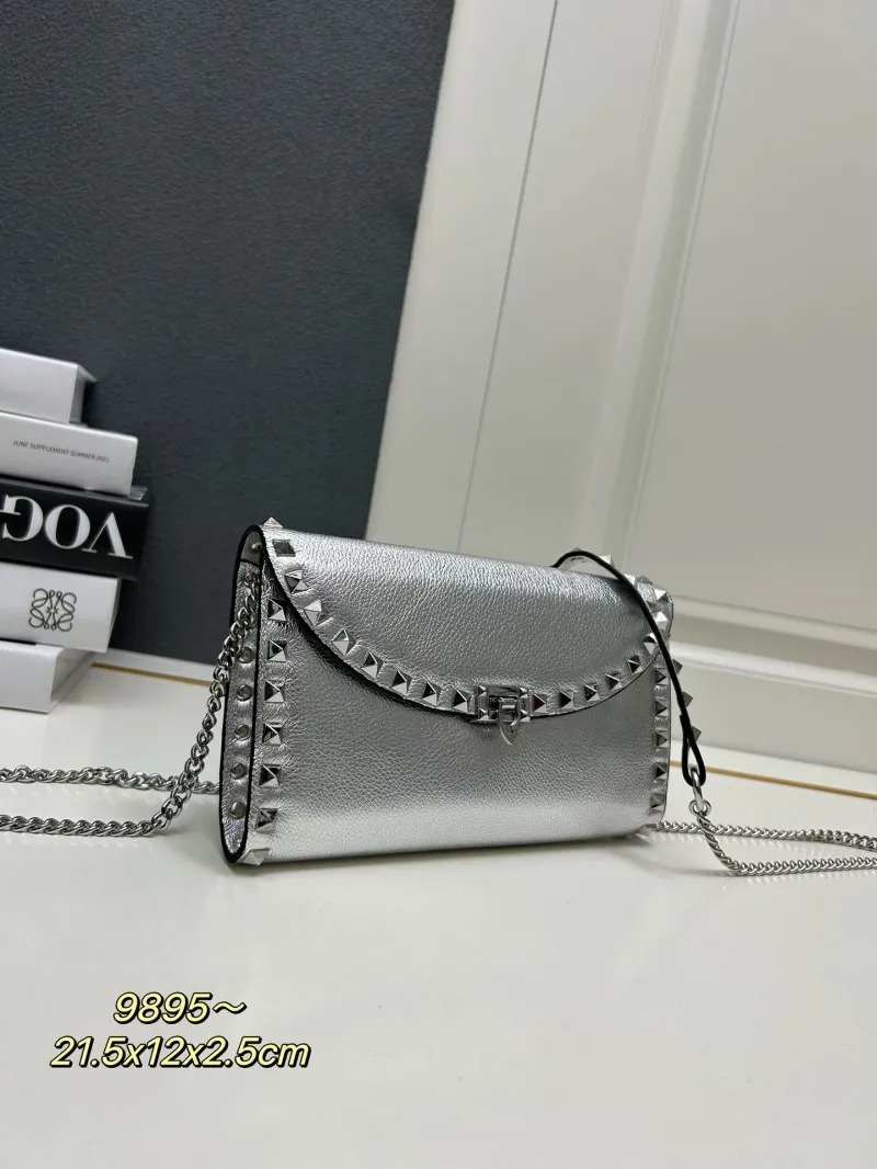Alternative view of Valentino Silver Rockstud Crossbody Bag 9895