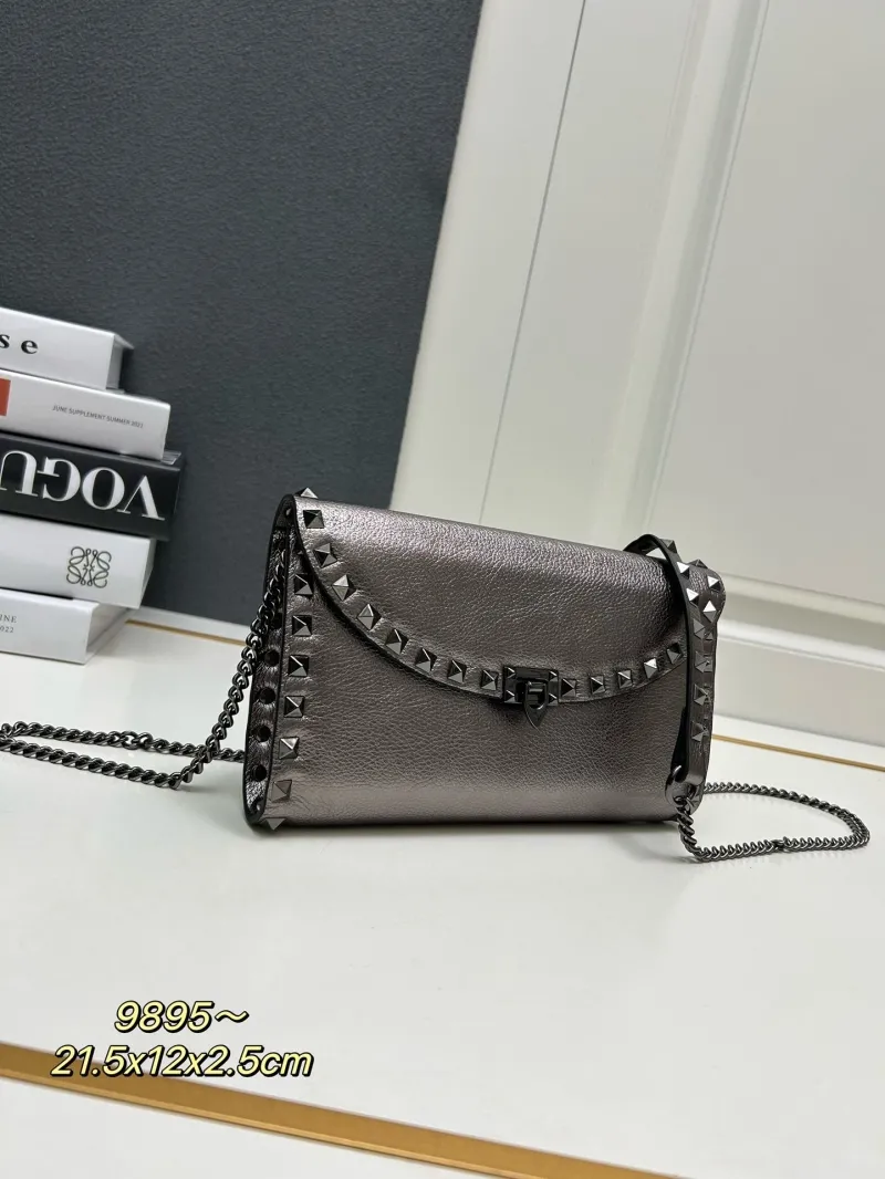 Valentino Metallic Studded Crossbody Bag 9895 - Image 3