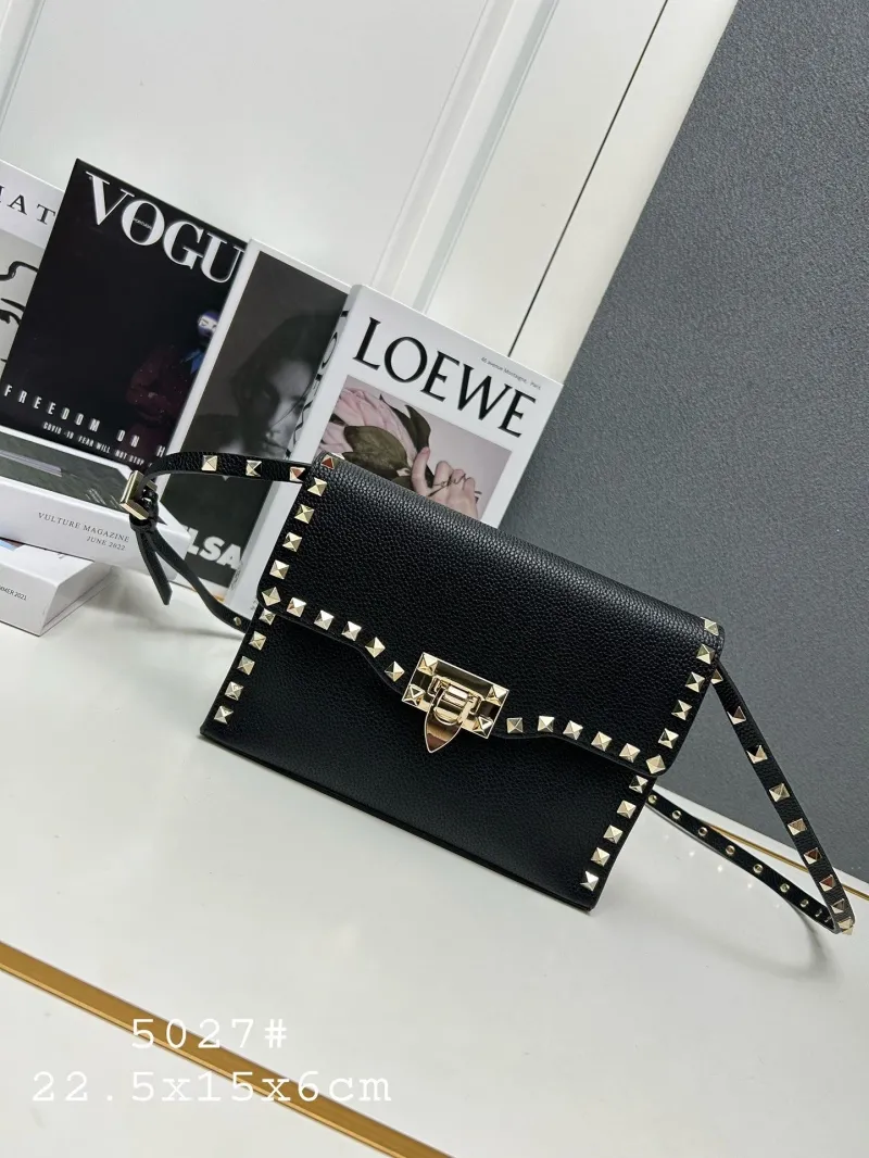 Valentino Black Crossbody Satchel Bag 5027