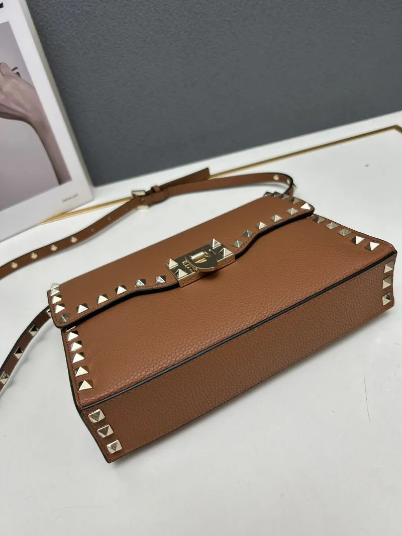 Valentino Brown Crossbody Satchel Bag 5027 - Image 6