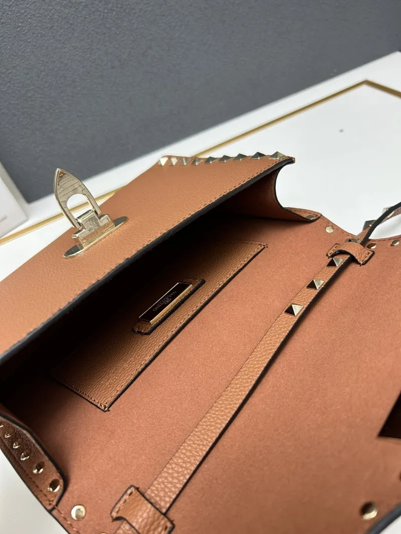 Valentino Brown Crossbody Satchel Bag 5027 - Image 7