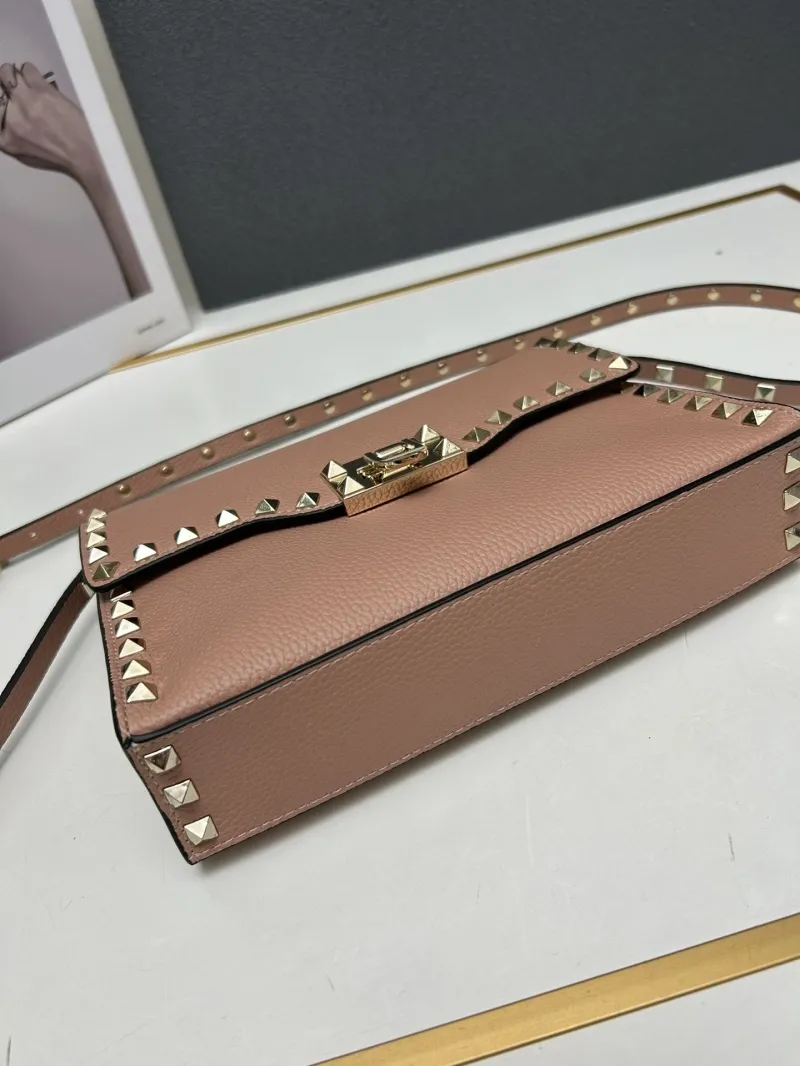 Valentino Pink Leather Crossbody Satchel Bag 5027 - Image 4