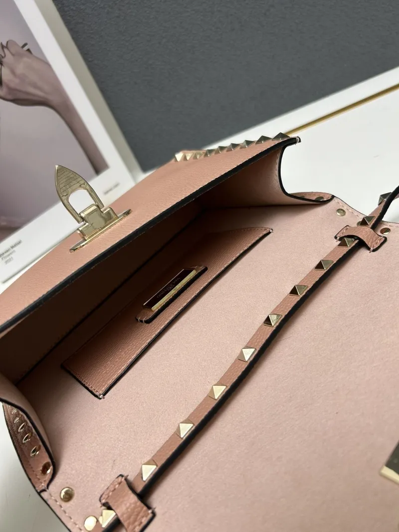 Valentino Pink Leather Crossbody Satchel Bag 5027 - Image 7