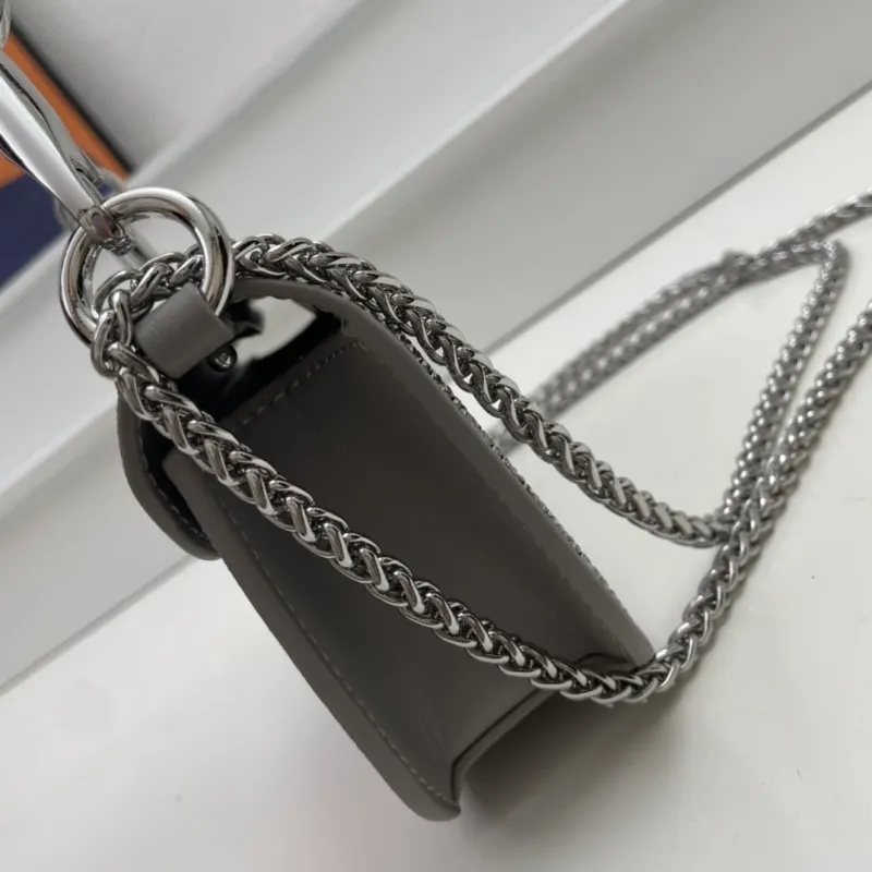 Valentino Gray Rhinestone Satchel Bag 3008 - Image 4