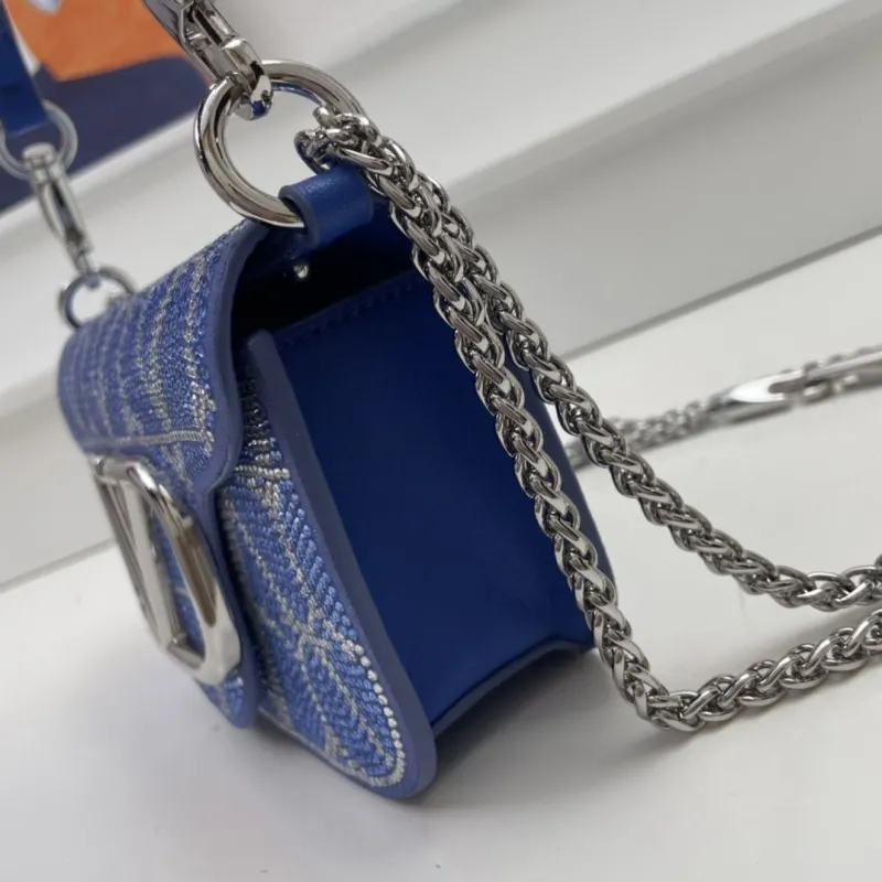 Valentino Blue Rhinestone Satchel Bag 27cm 3008 - Image 4