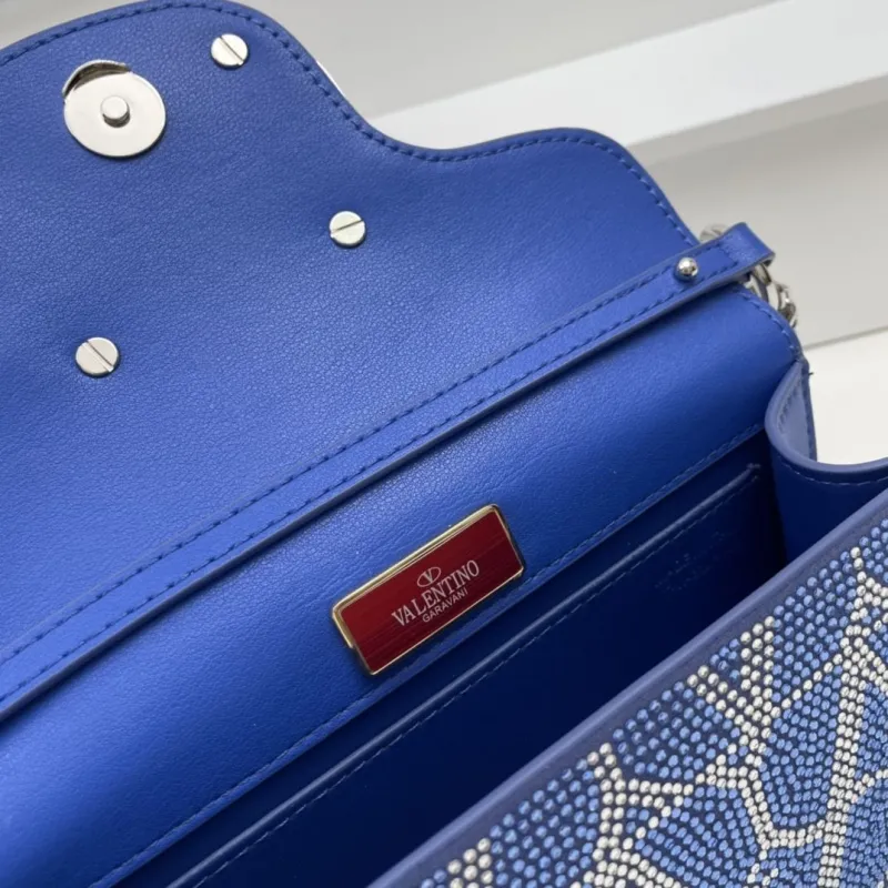 Valentino Blue Rhinestone Satchel Bag 27cm 3008 - Image 8