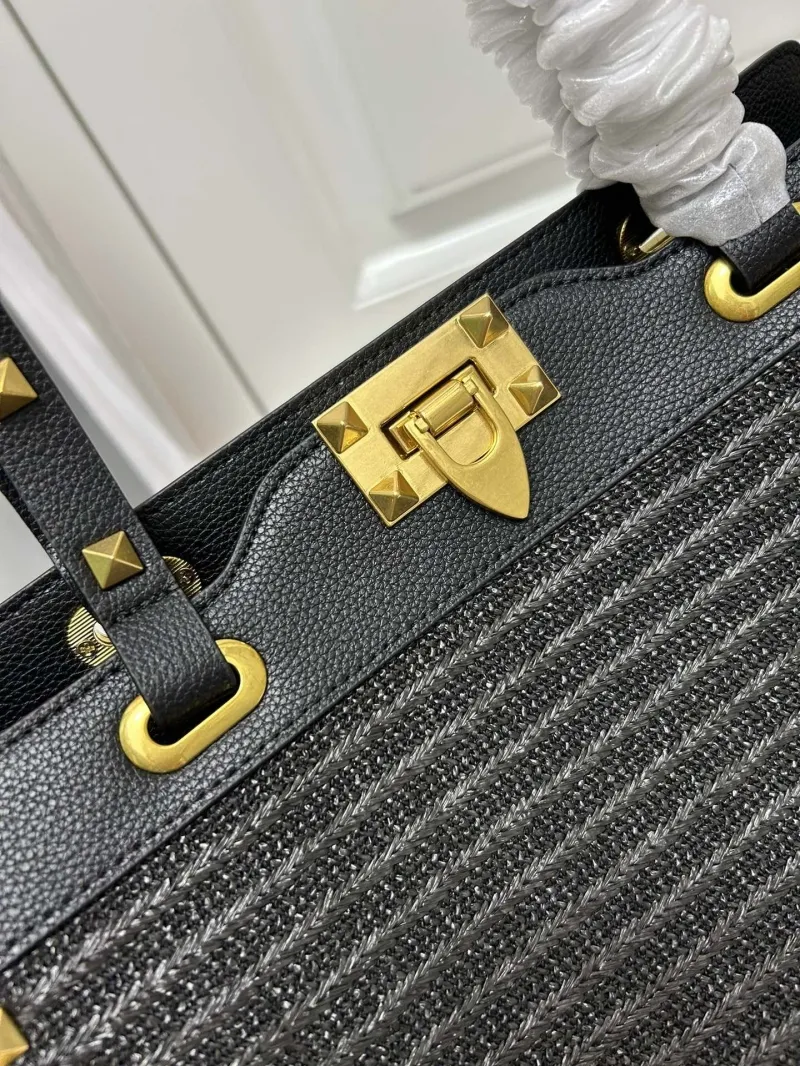 Valentino Black Studded Satchel Bag Model 5020 - Image 5