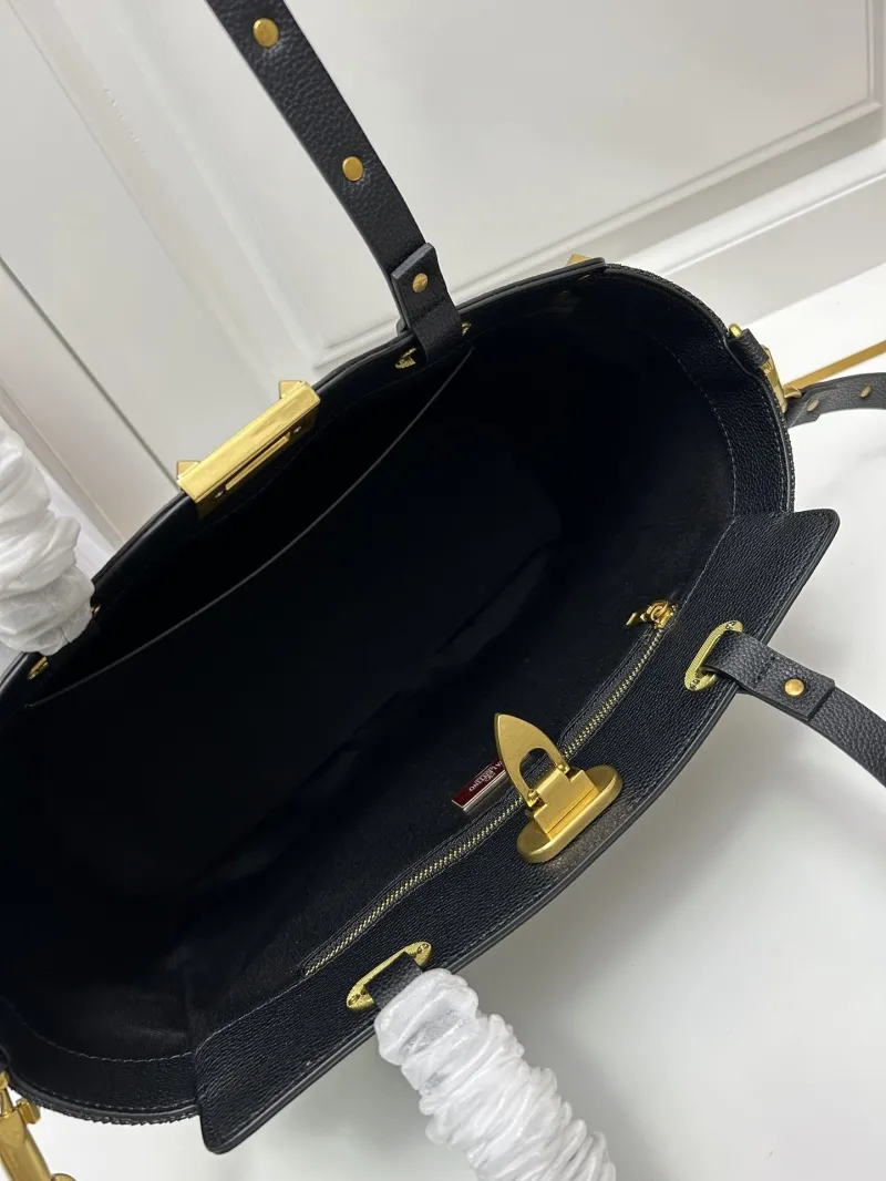 Valentino Black Studded Satchel Bag Model 5020 - Image 7