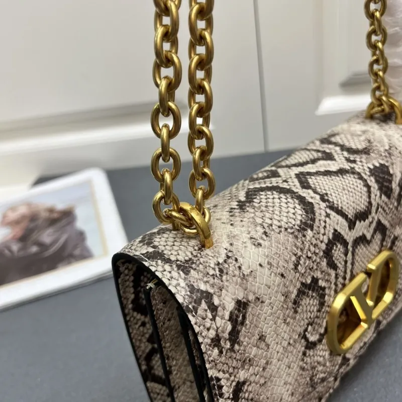Valentino V2017 Large Snake Print Satchel Bag - Image 6