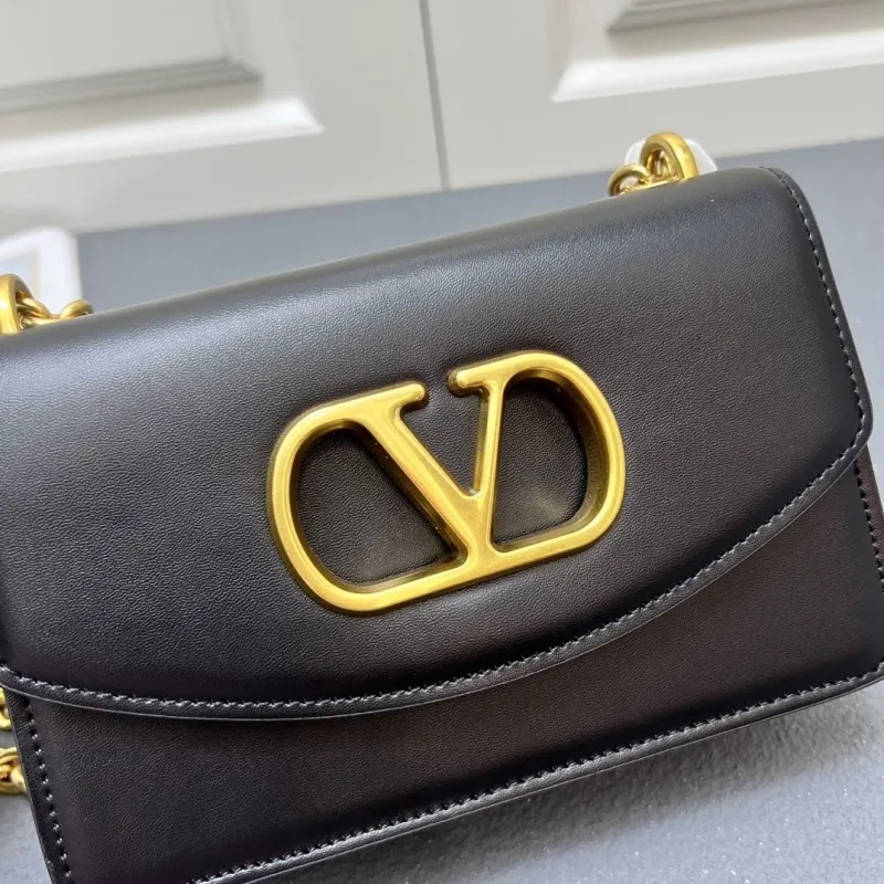 Valentino V2015 Small Black Chain Crossbody Bag - Image 4