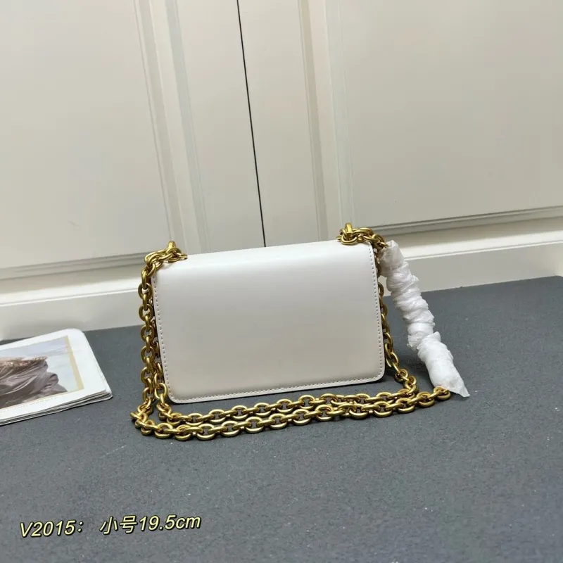 Alternative view of Valentino V2015 Small White Chain Satchel Bag