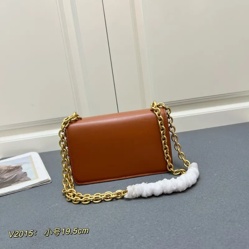 Alternative view of Valentino V2015 Small Brown Leather Satchel Bag