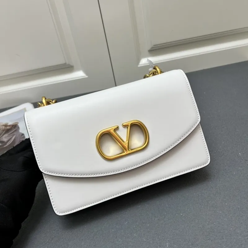 Valentino White Large Chain Satchel Bag V2017 - Image 3