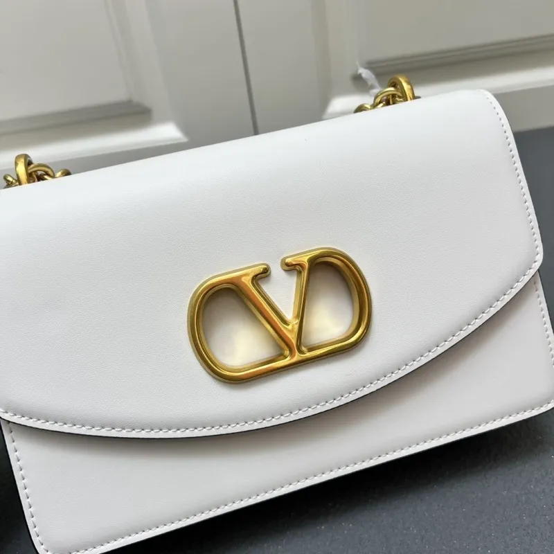 Valentino White Large Chain Satchel Bag V2017 - Image 4