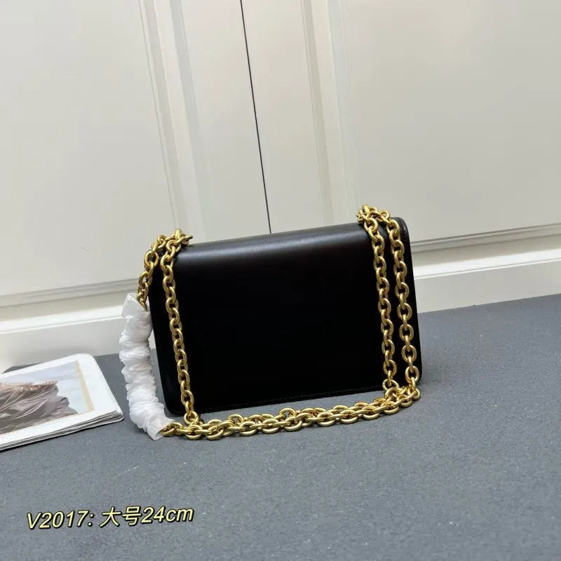 Alternative view of Valentino V2017 Large Black Leather Satchel Bag