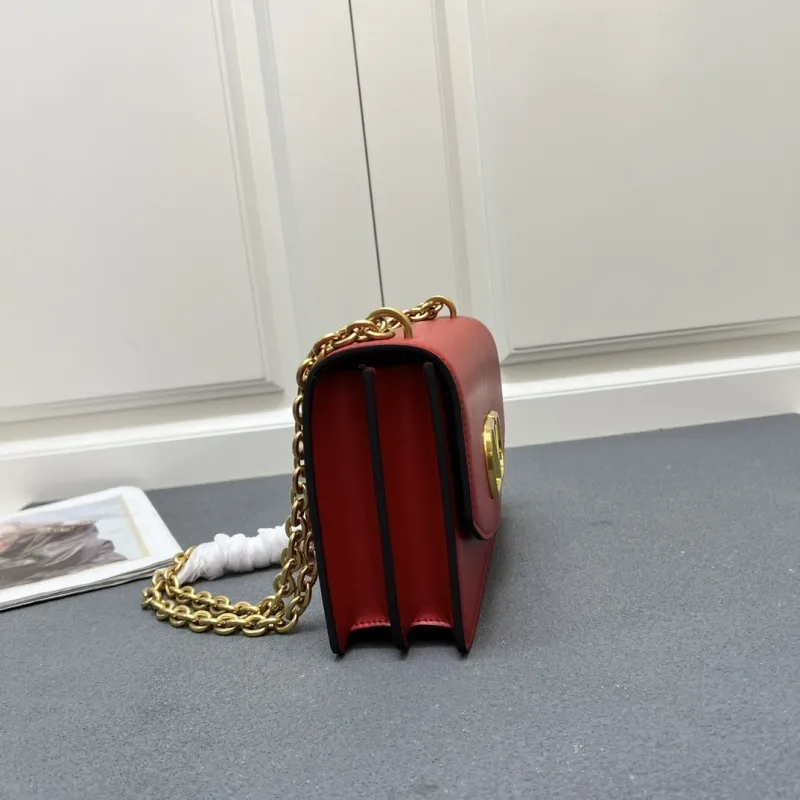 Valentino Red Large V2017 Chain Satchel Bag - Image 7