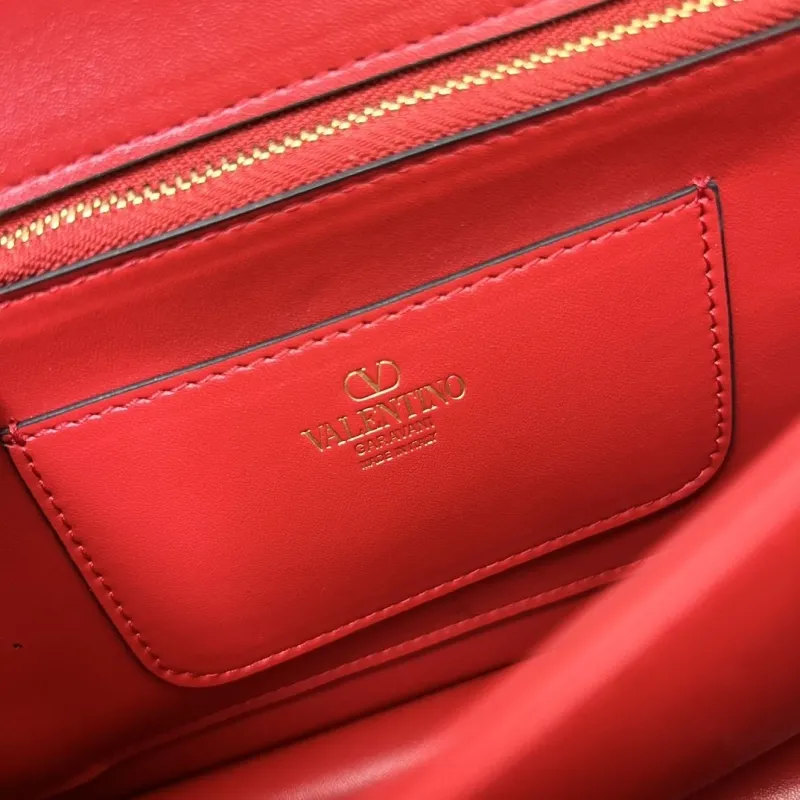 Valentino Red Large V2017 Chain Satchel Bag - Image 9