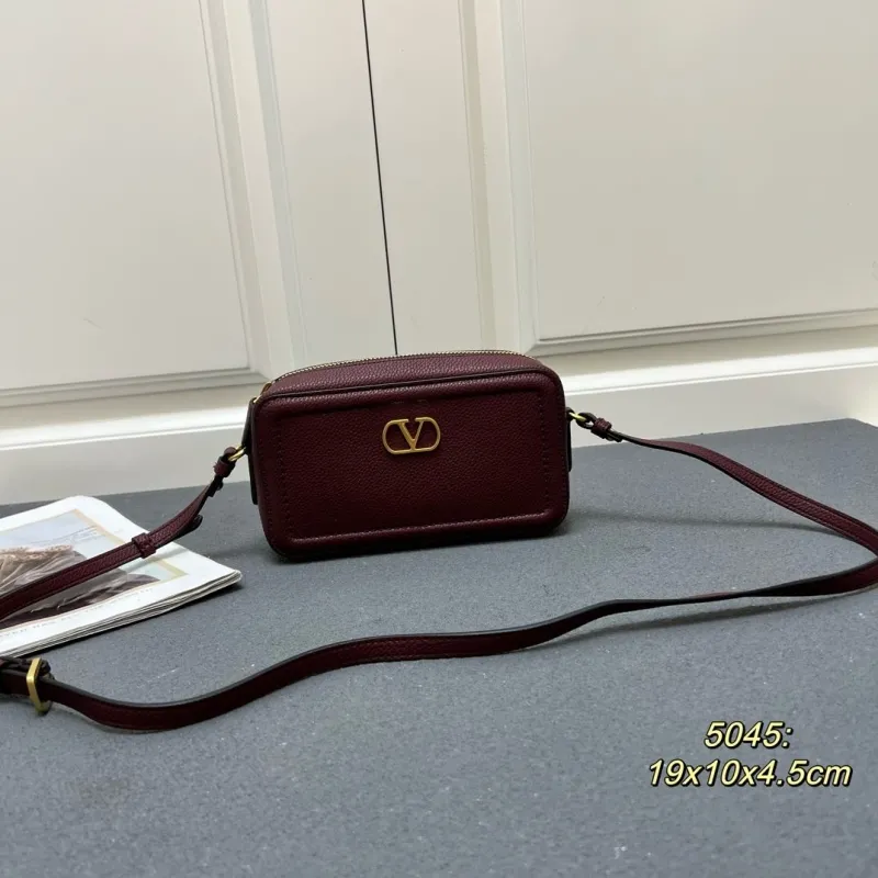 Valentino Burgundy Crossbody Bag 5045