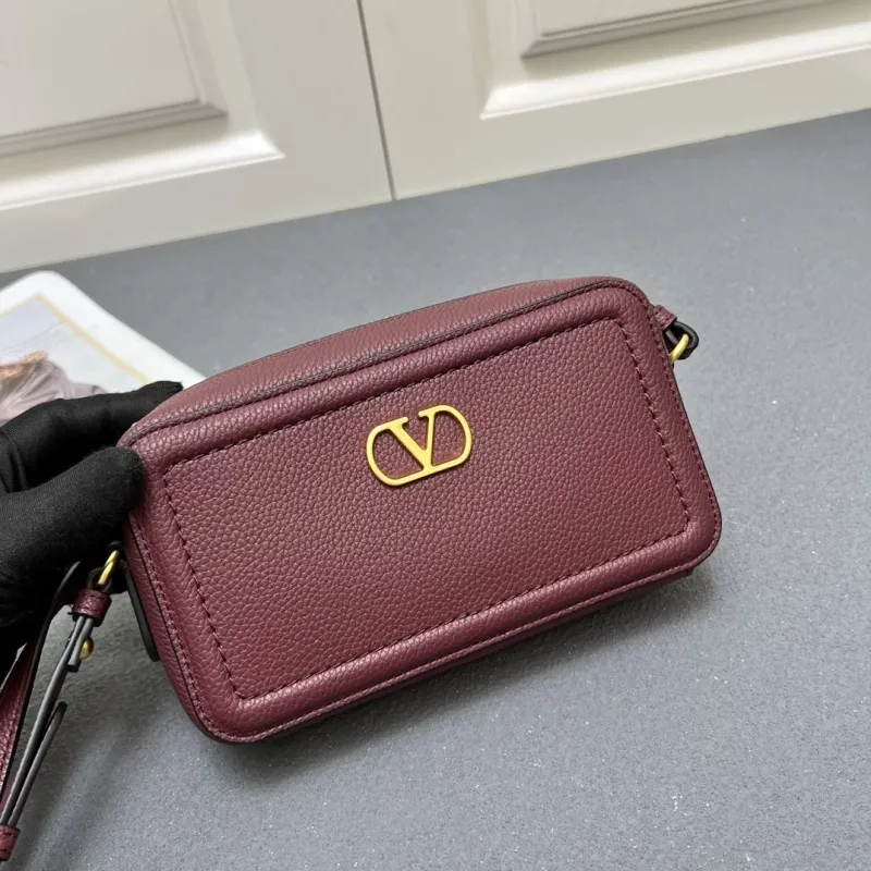 Valentino Burgundy Crossbody Bag 5045 - Image 3
