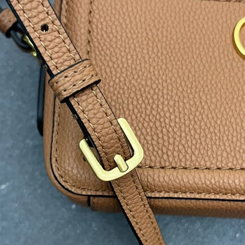 Valentino Brown Leather Crossbody Satchel Bag 5045 - Image 7