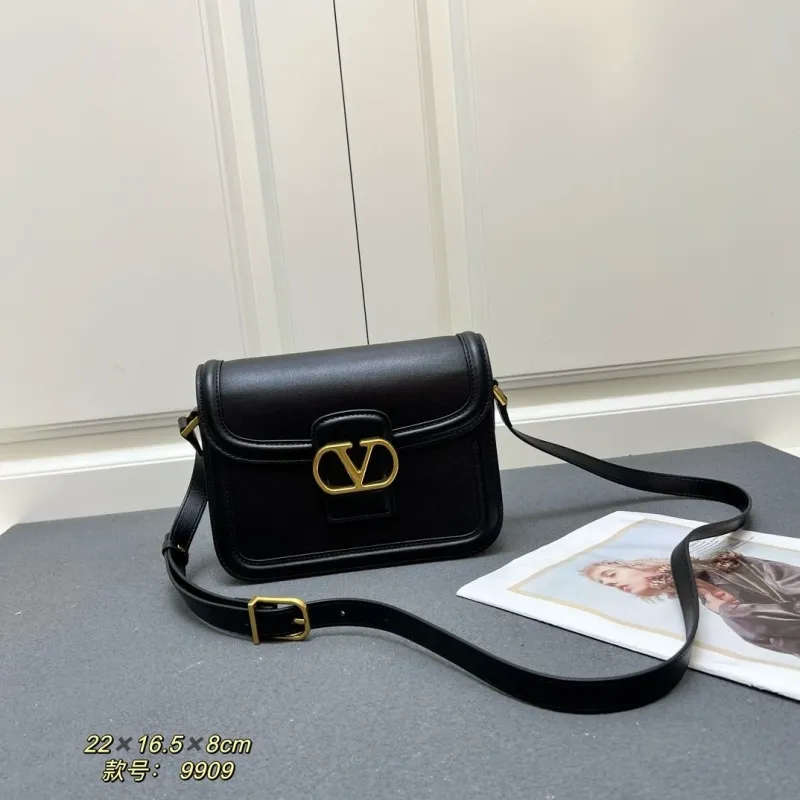 Valentino Garavani Black Crossbody Satchel Bag 9909