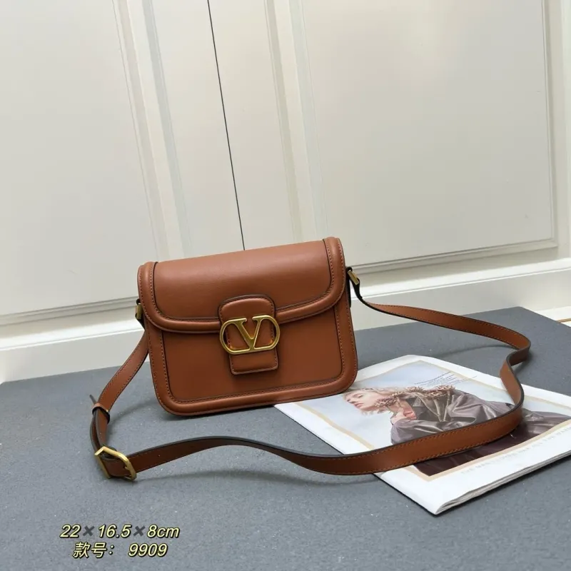 Valentino Brown Crossbody Satchel Bag 9909