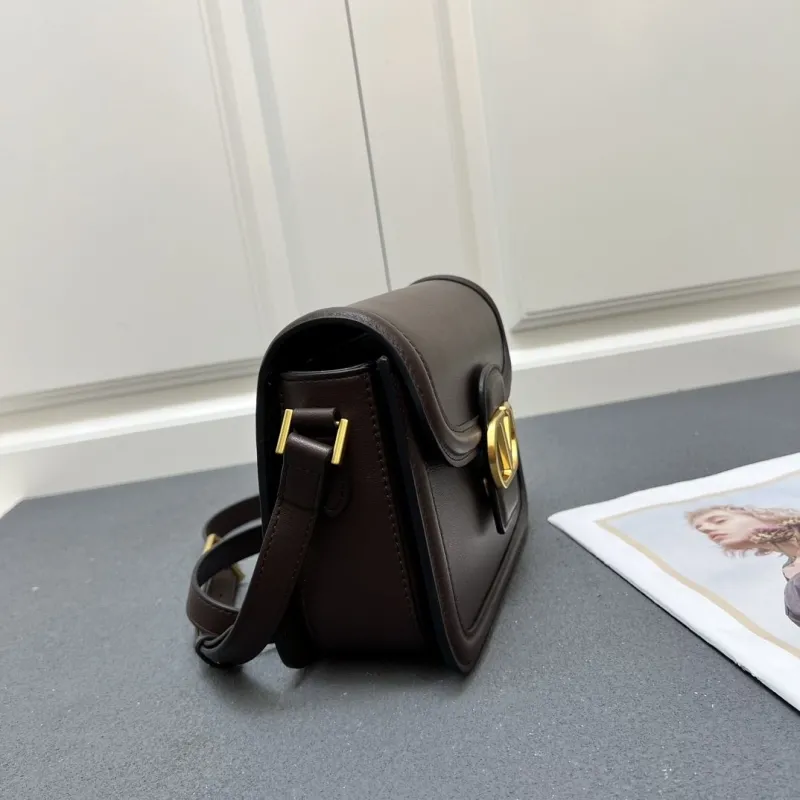 Valentino Dark Brown Crossbody Satchel Bag 9909 - Image 4