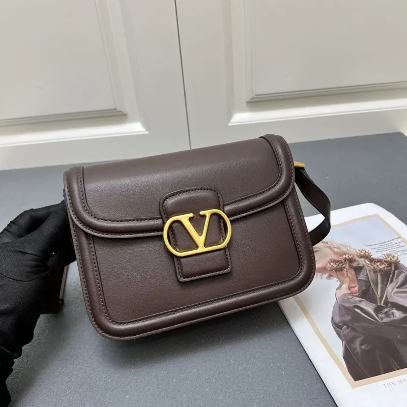 Valentino Dark Brown Crossbody Satchel Bag 9909 - Image 5