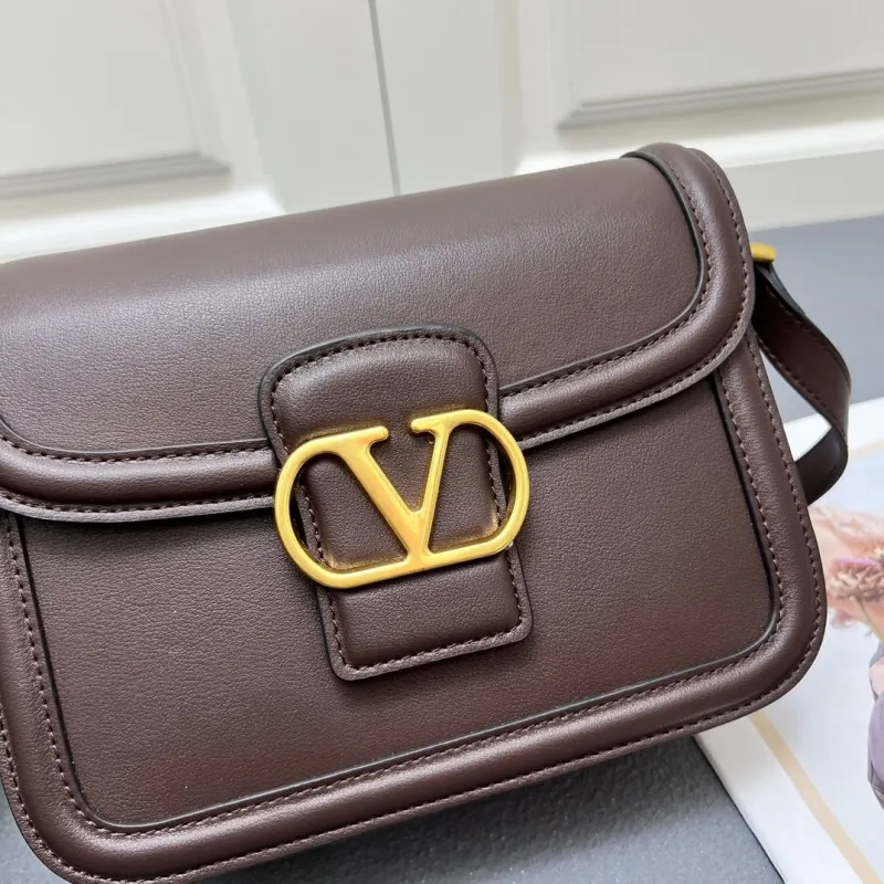 Valentino Dark Brown Crossbody Satchel Bag 9909 - Image 6
