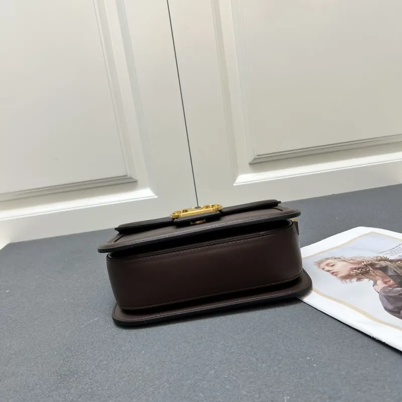 Valentino Dark Brown Crossbody Satchel Bag 9909 - Image 7