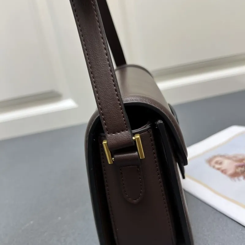 Valentino Dark Brown Crossbody Satchel Bag 9909 - Image 8