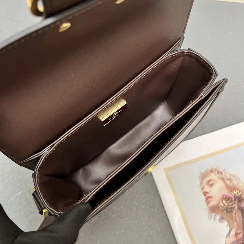 Valentino Dark Brown Crossbody Satchel Bag 9909 - Image 10