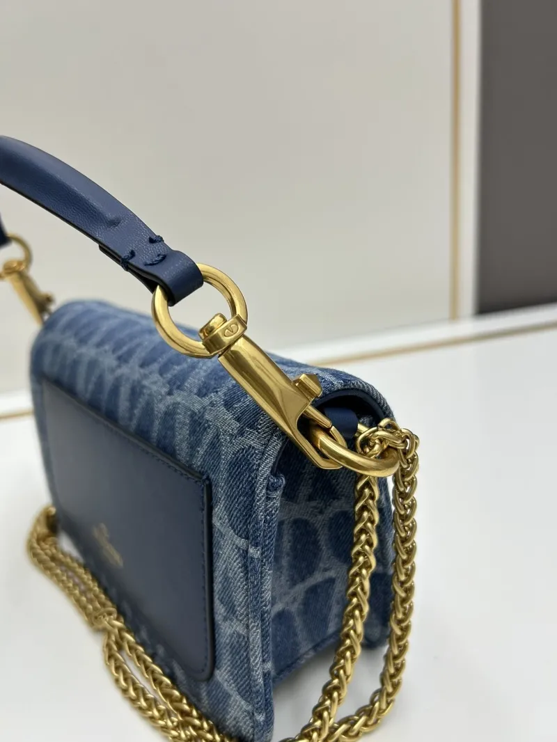 Valentino Blue Denim Satchel Bag 8114 - Image 7
