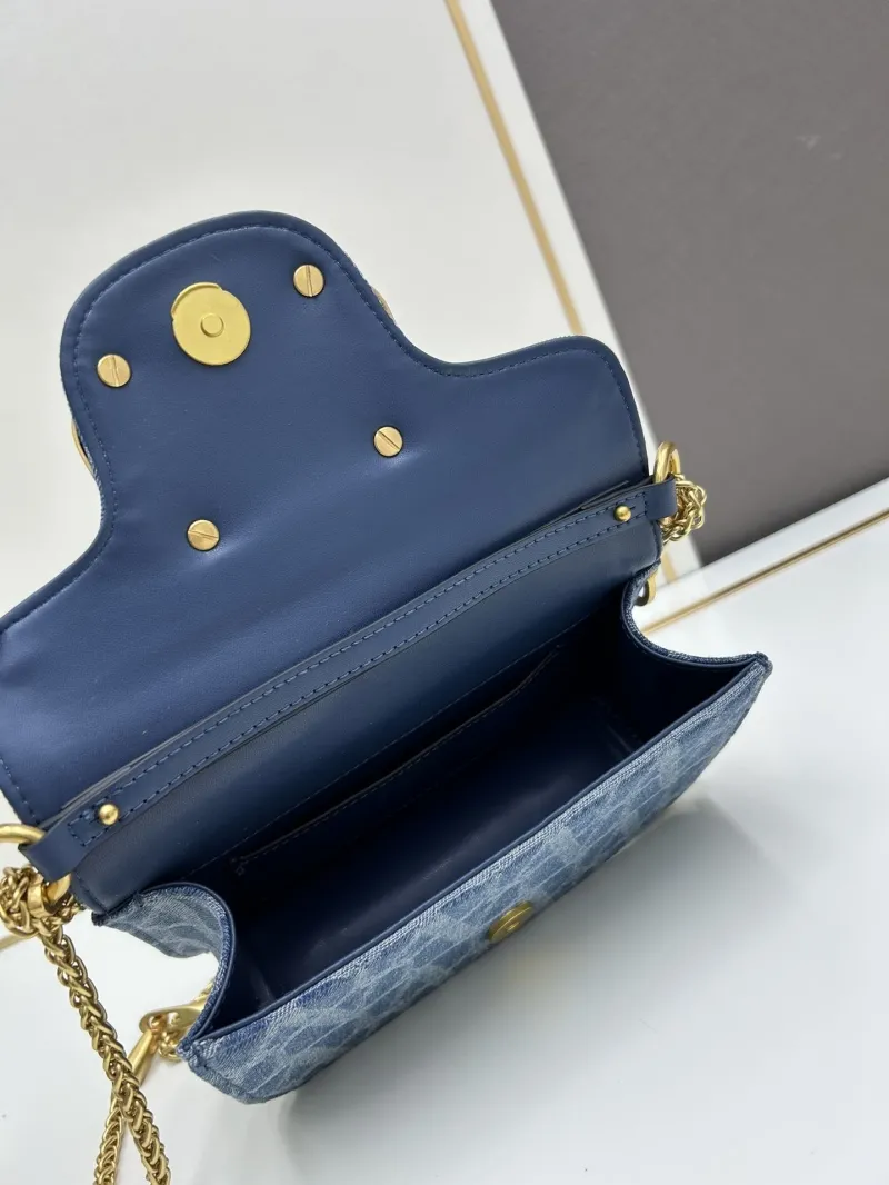 Valentino Blue Denim Satchel Bag 8114 - Image 8