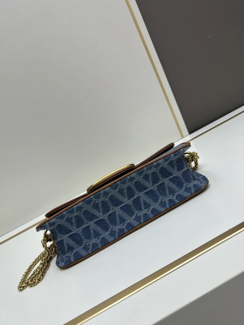 Valentino Blue Denim Satchel Bag 8117 - Image 6