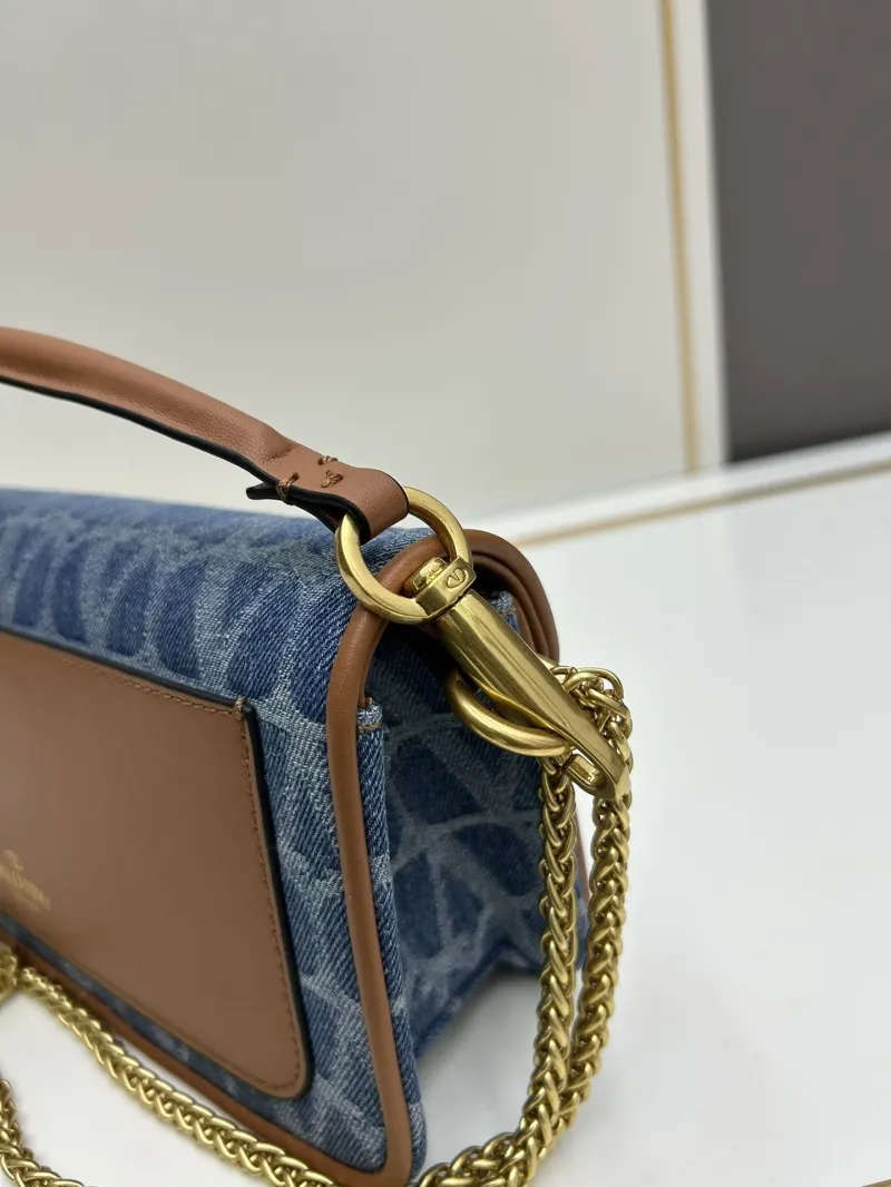 Valentino Blue Denim Satchel Bag 8117 - Image 7