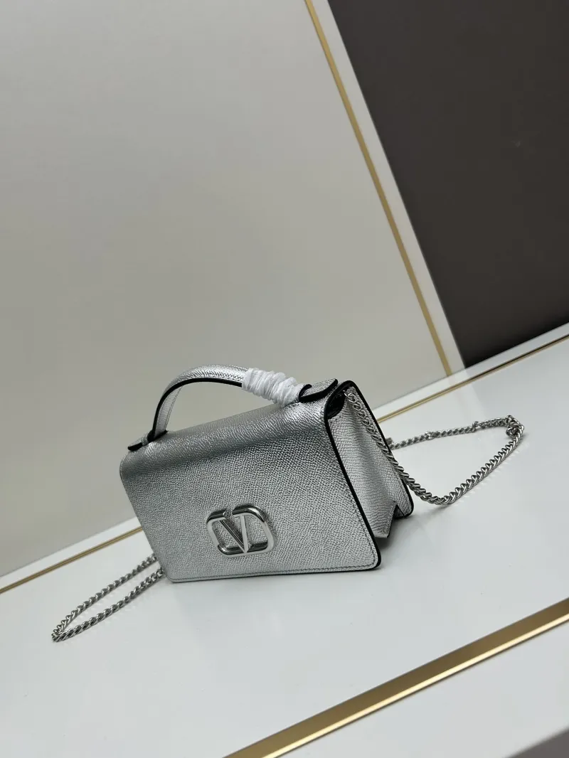Alternative view of Valentino Silver 0132 Satchel Crossbody Bag
