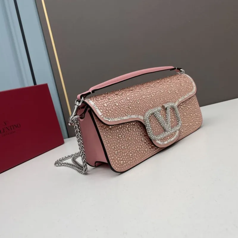 Alternative view of Valentino Pink Rhinestone Satchel Bag 20229 27cm