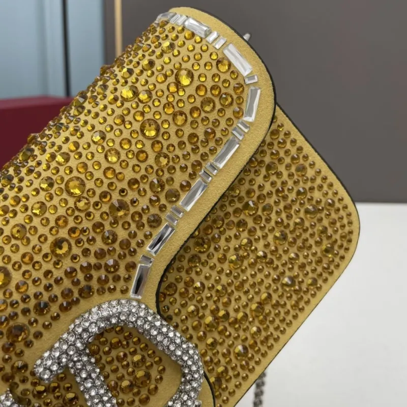 Valentino Yellow Crystal Satchel Bag 27cm Model 20229 - Image 6