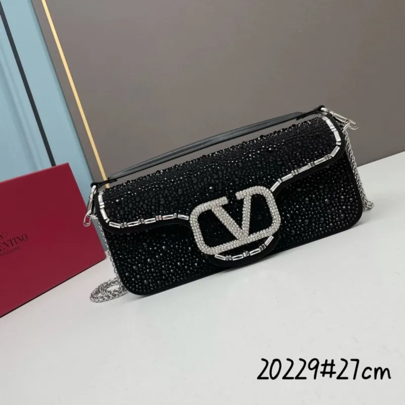 Valentino Rhinestone Satchel Bag 27cm Model 20229