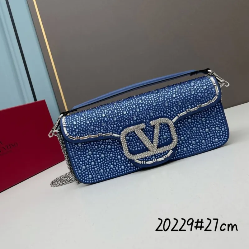 Valentino Rhinestone Satchel Bag 27cm Model 20229 - Image 5