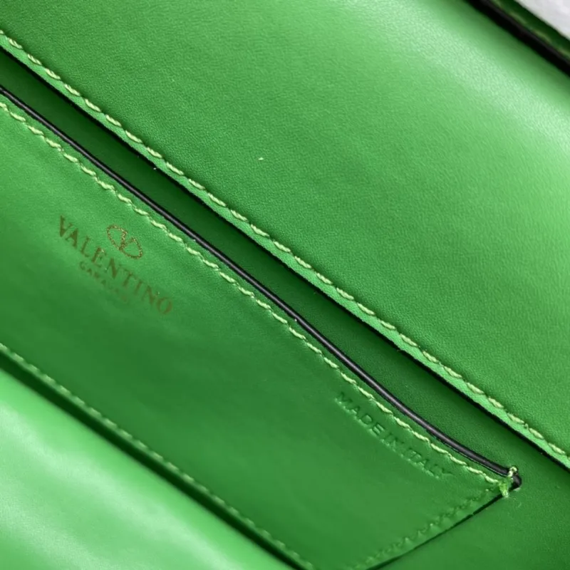 Valentino Green Rhinestone Chain Satchel Bag 0227 - Image 8