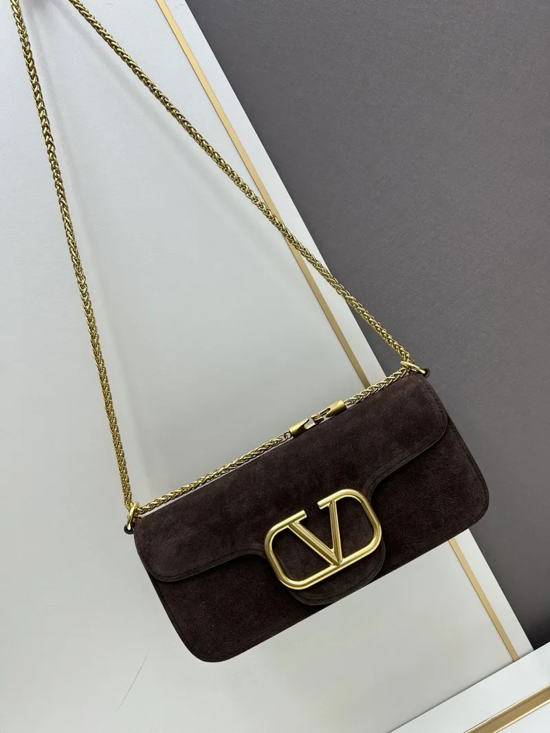 Alternative view of Valentino Brown Suede Satchel Bag 20258