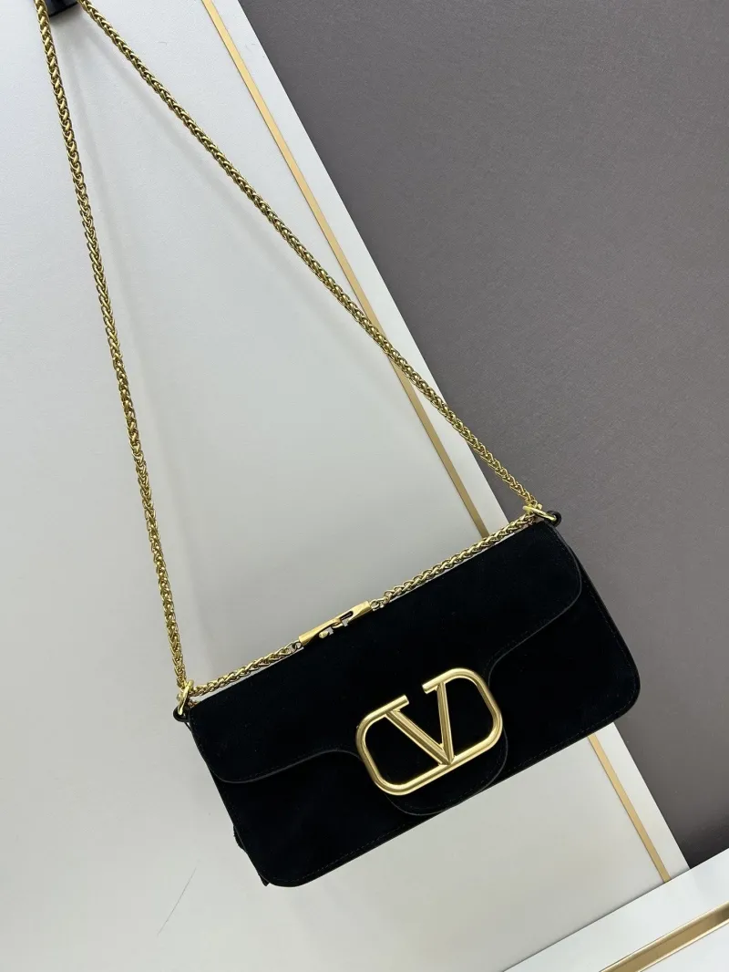 Alternative view of Valentino Black Suede Chain Shoulder Bag 20258
