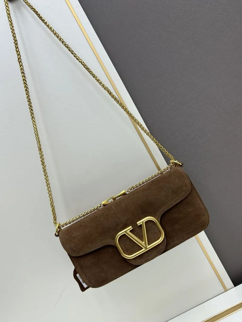 Alternative view of Valentino Brown Suede Satchel Bag 20258