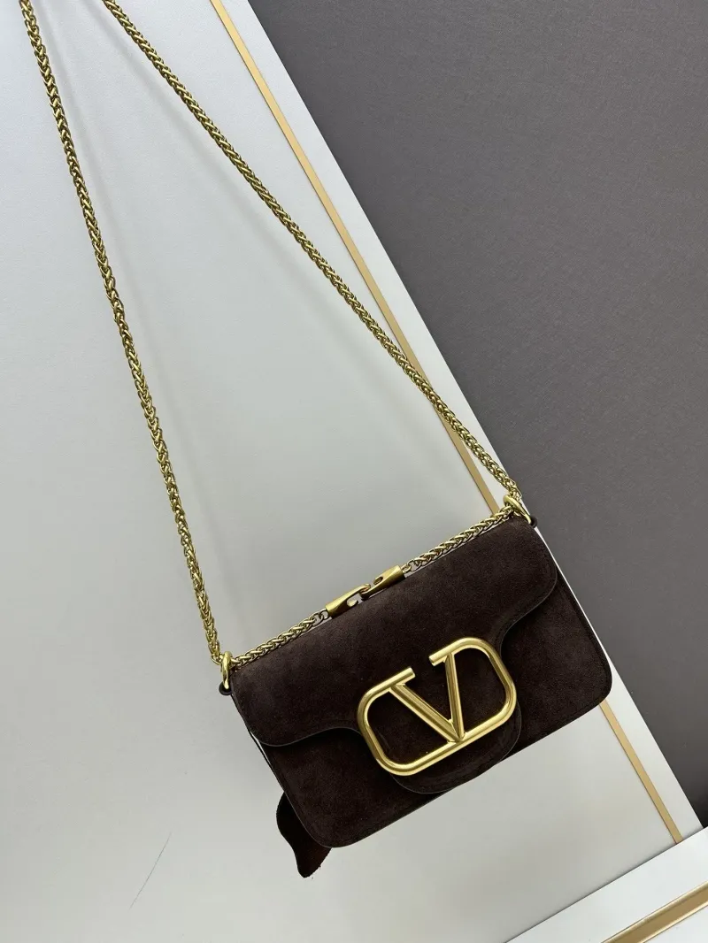 Alternative view of Valentino Brown Suede Crossbody Bag 20257