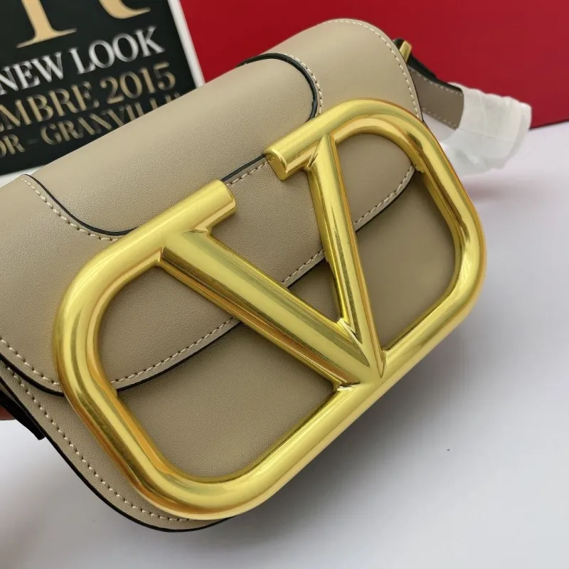 Valentino Garavani Beige Crossbody Satchel Bag 443 - Image 4