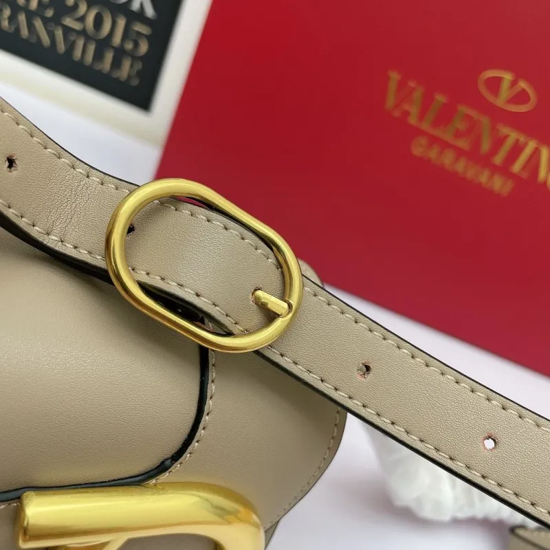 Valentino Garavani Beige Crossbody Satchel Bag 443 - Image 5